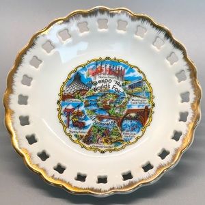 Vintage 1974 Sunburst Display Plate Dish Spokane